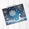 Let it Snow Snowman Winter Theme 20oz Sublimation Tumbler Wrap PNG