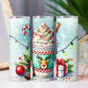 Cute Reindeer Christmas Coffee Cup 20oz Sublimation Tumbler Wrap PNG