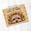 Just a Girl Who Loves My Yorkie Dog & Sunflowers 20oz Sublimation Tumbler Wrap PNG