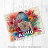 Powered by ADHD Neurodivergent Awareness 20oz Sublimation Tumbler Wrap PNG