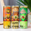 Happy Hallothanksmas Funny Christmas Halloween & Thanksgiving 20oz Sublimation Tumbler Wrap PNG