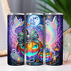 Boo Season Retro Ghost & Pumpkin Neon Halloween 20oz Sublimation Tumbler Wrap PNG