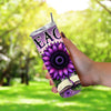 Purple Sunflower Teacher Appreciation 20oz Sublimation Tumbler Wrap PNG