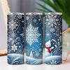 Let it Snow Snowman Winter Theme 20oz Sublimation Tumbler Wrap PNG