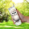 Cute Boho Vibe Baby Owl 20oz Sublimation Tumbler Wrap PNG