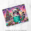 Funny Raccoon & Cocoa, Festive But Feral 20oz Sublimation Tumbler Wrap PNG