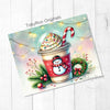 Cute Snowman Christmas Coffee Cup 20oz Sublimation Tumbler Wrap PNG