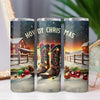 Howdy Christmas Cowboy Boots & Rustic Farmhouse 20oz Sublimation Tumbler Wrap PNG