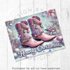 Pastel Howdy Christmas Cowgirl Boots Coquette 20oz Sublimation Tumbler Wrap PNG