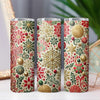 Glitter Snowflakes & Ornaments Christmas 20oz Sublimation Tumbler Wrap PNG