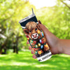 Everything is Fine, Highland Cow in Christmas Lights 20oz Sublimation Tumbler Wrap PNG