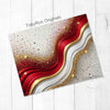 Red and Gold Glitter Swirl, Sparkle Glam 20oz Sublimation Tumbler Wrap PNG