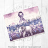 Alzheimer's Disease Awareness Elephant 20oz Sublimation Tumbler Wrap PNG