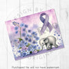 Elephant & Forget-Me-Not Purple Puzzle Design 20oz Sublimation Tumbler Wrap PNG