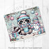 Funny Christmas Raccoon Pastel Festive But Feral 20oz Sublimation Tumbler Wrap PNG