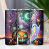 Neon Boo Season Ghosts & Pumpkin Halloween 20oz Sublimation Tumbler Wrap PNG