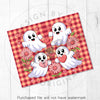 Valentine's Day Retro Ghosts and Teddy Bear 20oz Sublimation Tumbler Wrap PNG