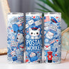 Postal Worker Cute Cat Mail Carrier 20oz Sublimation Tumbler Wrap PNG