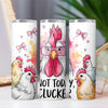 Not Today Clucker Coquette Rooster 20oz Sublimation Tumbler Wrap PNG