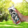 Stay Trashy Raccoon on Skateboard Trash Panda 20oz Sublimation Tumbler Wrap PNG