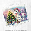 Rainbow Winter Wonderland Christmas Unicorn 20oz Sublimation Tumbler Wrap PNG