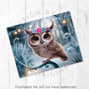 Enchanted Forest Baby Owl 20oz Sublimation Tumbler Wrap PNG