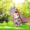 Cute Pink Christmas Axolotl 20oz Sublimation Tumbler Wrap PNG