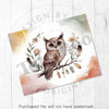 Baby Owl and Boho Feather 20oz Sublimation Tumbler Wrap PNG