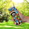 Baby Racoon in Christmas Christmas Lights 20oz Sublimation Tumbler Wrap PNG