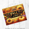 Fall Vibes Glitter Sunflowers 20oz Sublimation Tumbler Wrap PNG