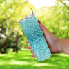 Teal Glitter Ombre 20oz Sublimation Tumbler Wrap PNG